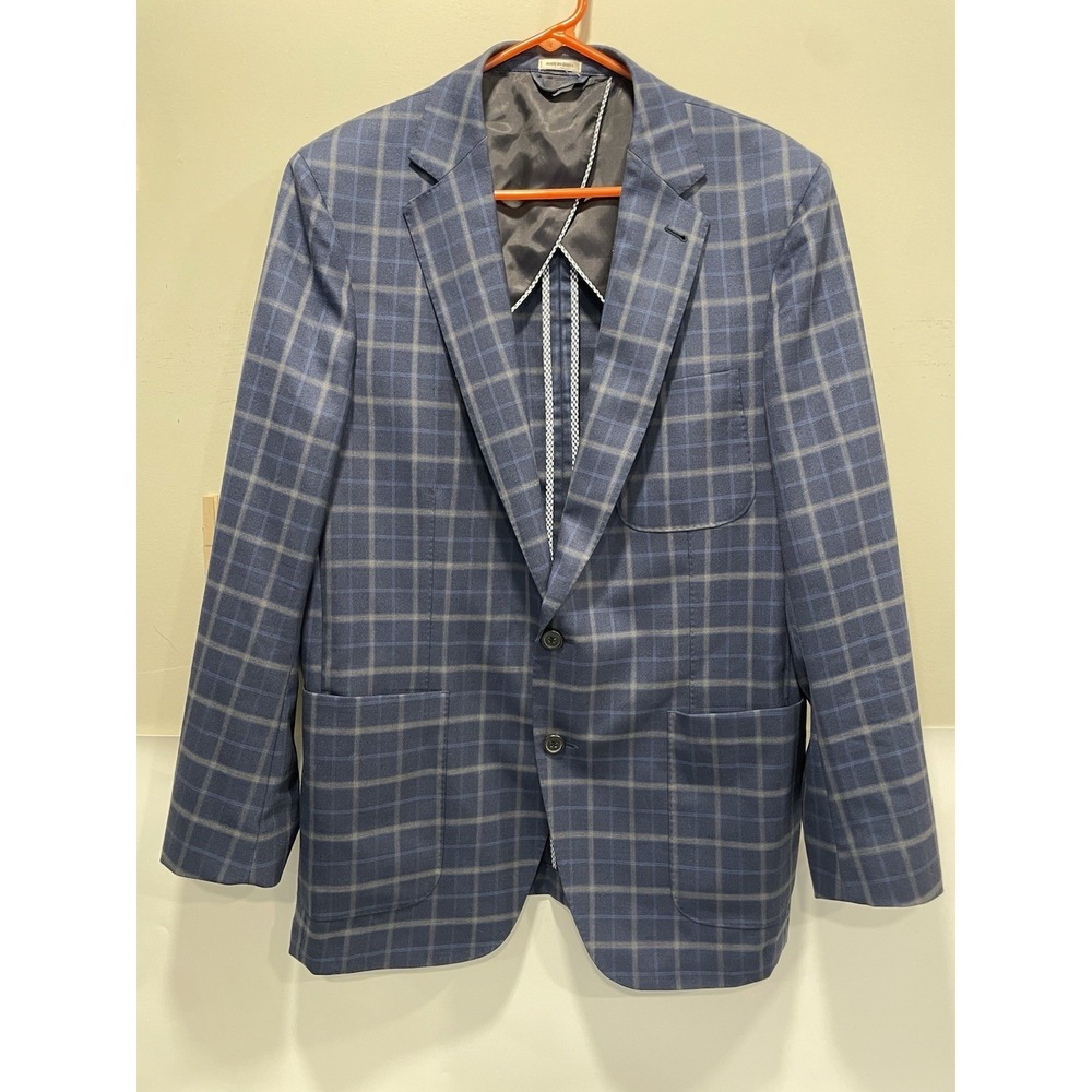 Peter Millar Tailored Fit Plaid Wool Sport Coat L (REG)